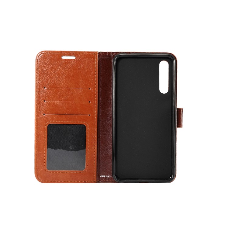 Crazy Horse PU Leather Stand Wallet Phone Shell for Huawei P20 - Brown-5