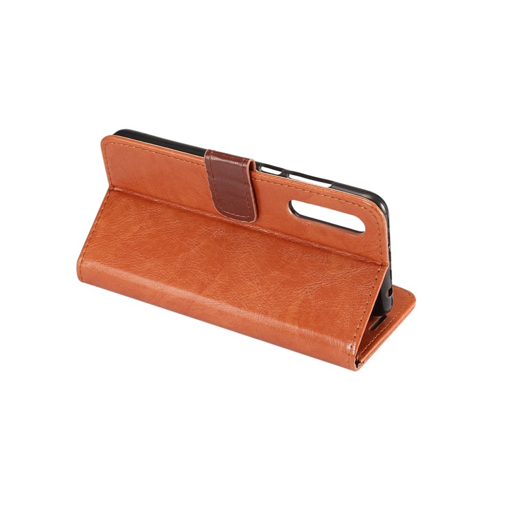 Crazy Horse PU Leather Stand Wallet Phone Shell for Huawei P20 - Brown-6