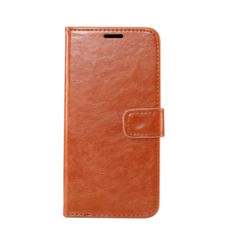 Crazy Horse PU Leather Stand Wallet Cell Phone Shell for Huawei P20 Pro - Brown-2