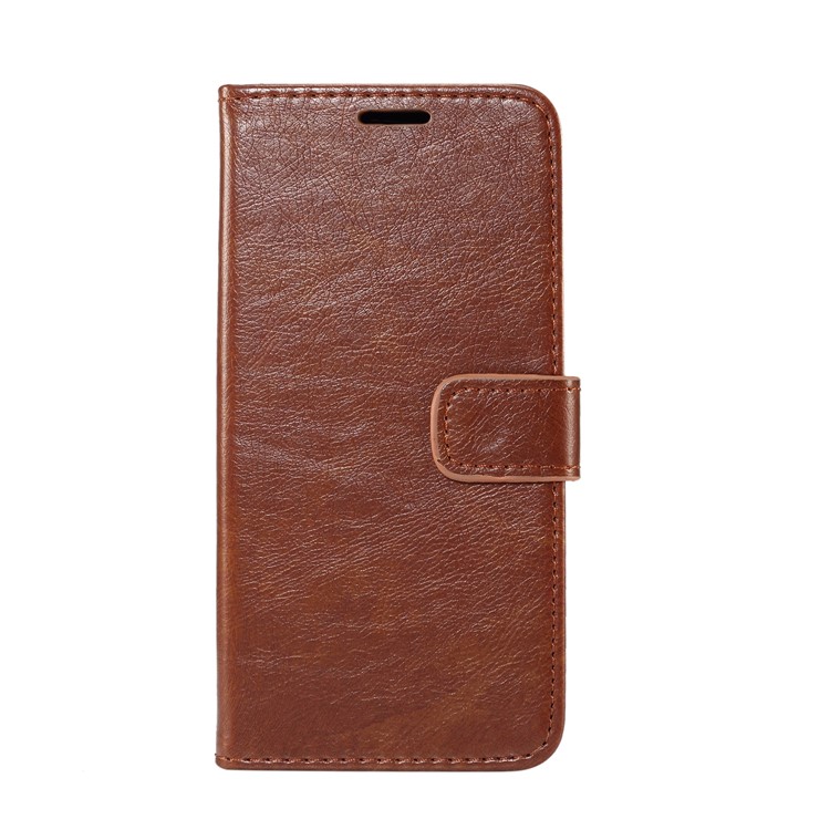 Crazy Horse PU Leather Stand Wallet Cell Phone Casing for Huawei P20 Pro - Coffee-2