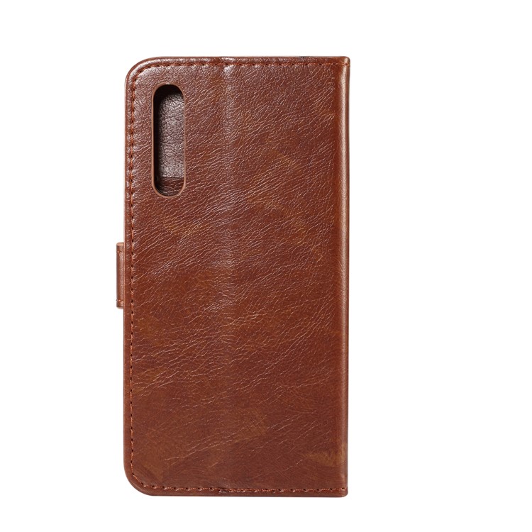 Crazy Horse PU Leather Stand Wallet Cell Phone Casing for Huawei P20 Pro - Coffee-3
