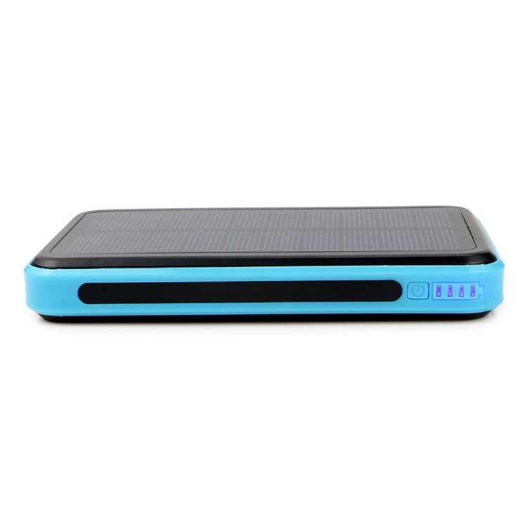 ALLPOWERS 10000mAh Solar Power Bank Dual USB External Battery Backup Charger with Flashlight - Blue-2