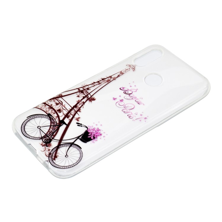 Patterned Soft TPU Protective Cover for Huawei P20 Lite / Nova 3e (China) - Eiffel Tower and Bicycle-3