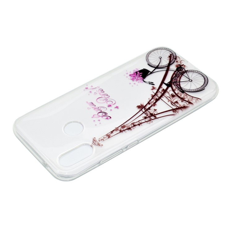 Patterned Soft TPU Protective Cover for Huawei P20 Lite / Nova 3e (China) - Eiffel Tower and Bicycle-4