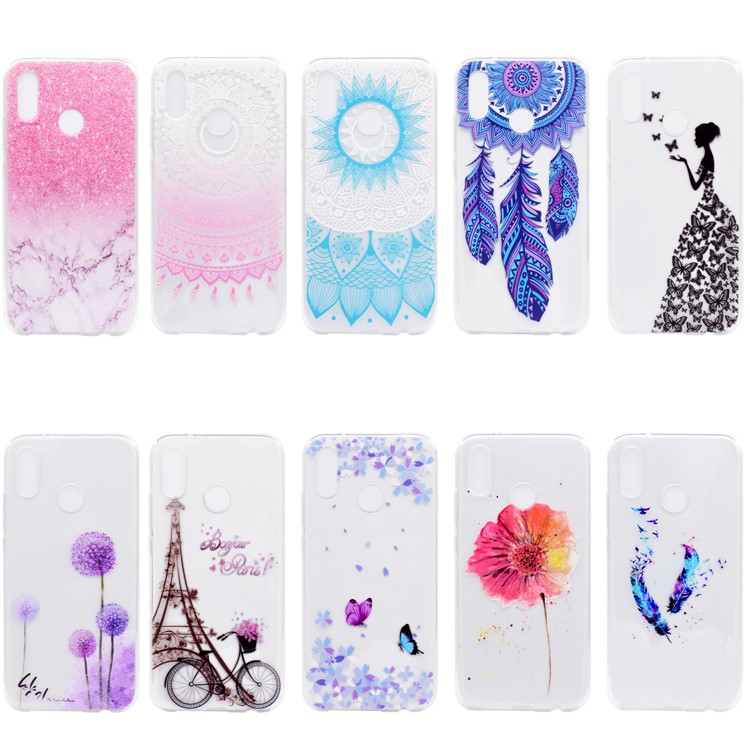 Patterned Soft TPU Protective Cover for Huawei P20 Lite / Nova 3e (China) - Eiffel Tower and Bicycle-6