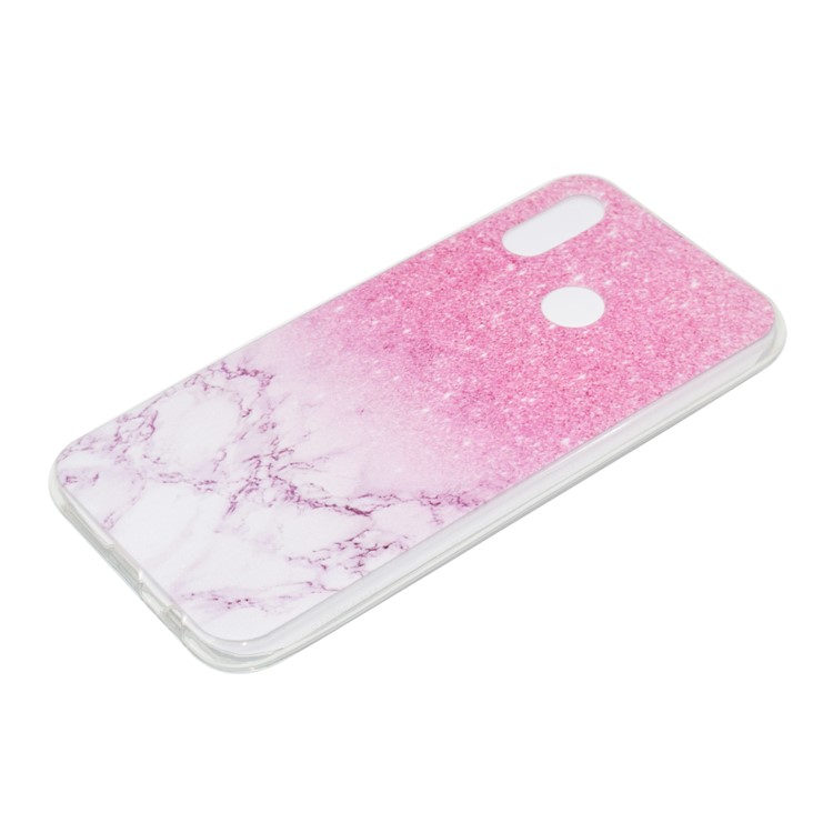 Patterned Soft TPU Mobile Back Cover for Huawei P20 Lite / Nova 3e (China) - Pink Marble Pattern-3