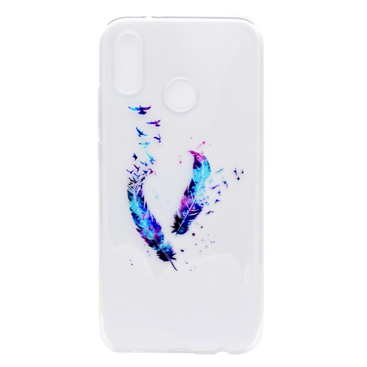 For Huawei P20 Lite / Nova 3e (China) Patterned Soft TPU Casing - Feathers-2