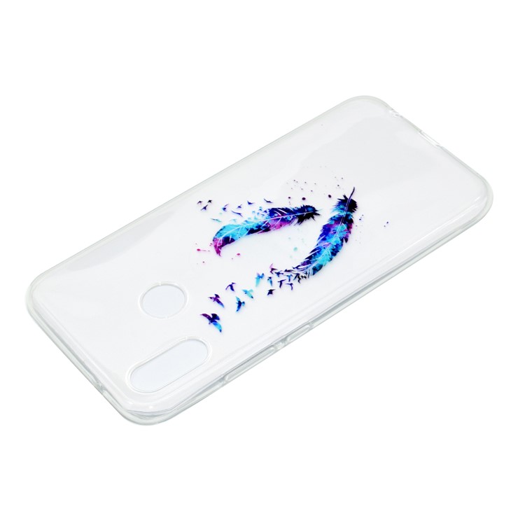 For Huawei P20 Lite / Nova 3e (China) Patterned Soft TPU Casing - Feathers-4