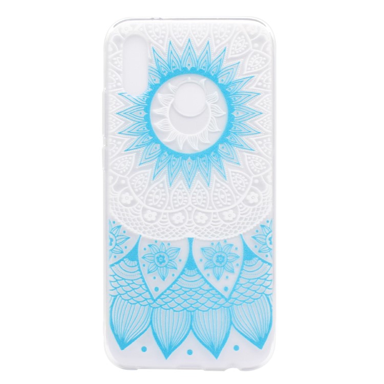 For Huawei P20 Lite / Nova 3e (China) Patterned Soft TPU Protective Back Case Shell - Blue Mandala-2