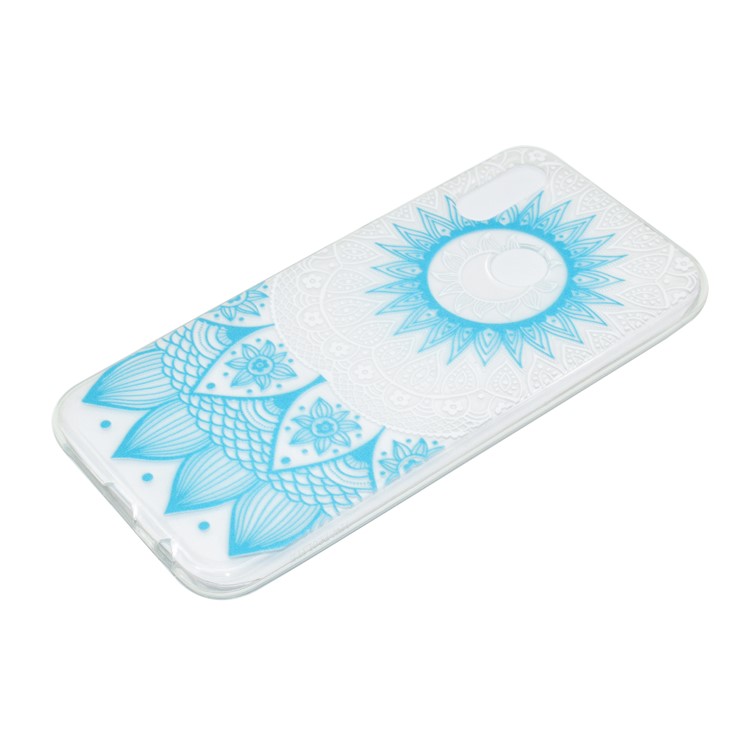 For Huawei P20 Lite / Nova 3e (China) Patterned Soft TPU Protective Back Case Shell - Blue Mandala-3