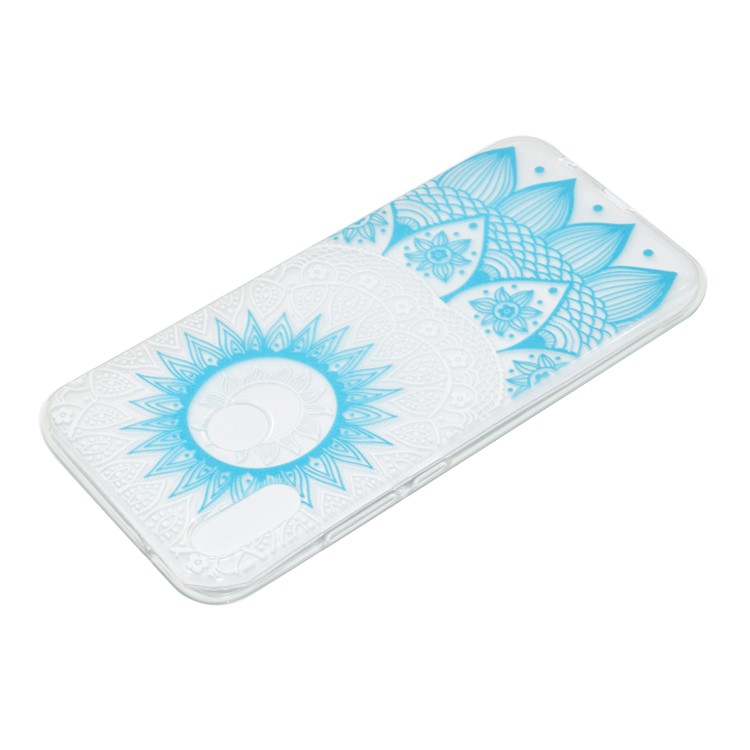 For Huawei P20 Lite / Nova 3e (China) Patterned Soft TPU Protective Back Case Shell - Blue Mandala-4