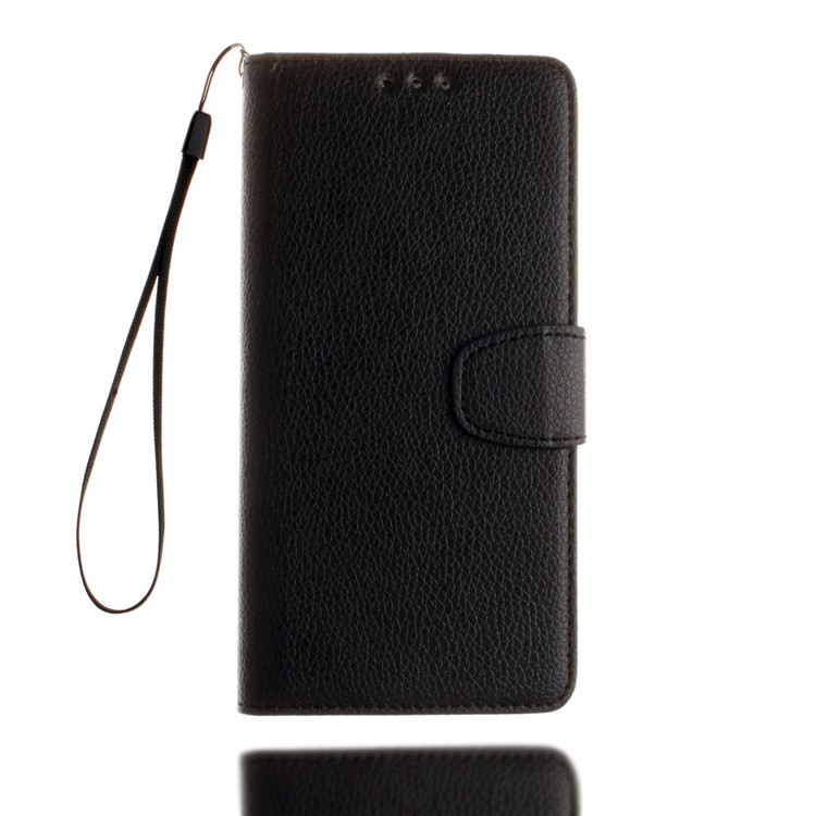 Litchi Grain PU Leather Stand Wallet Phone Case for Huawei P8 Lite (2017)/Honor 8 Lite - Black-2