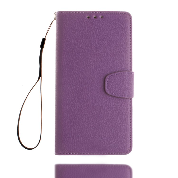 Litchi Grain PU Leather Stand Wallet Mobile Phone Case for Huawei P8 Lite (2017)/Honor 8 Lite - Purple-2