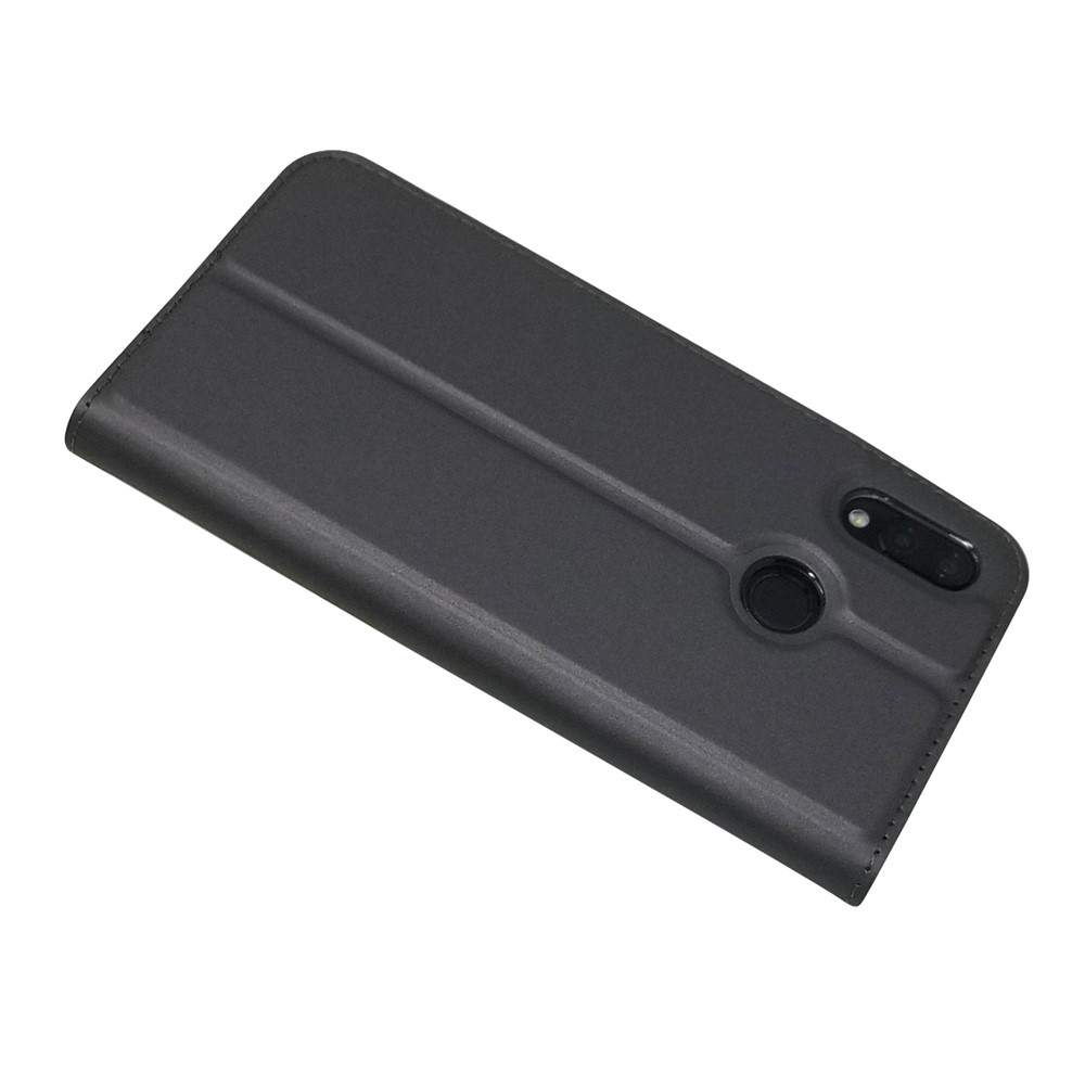 Caixa de Celular de Cartão de Couro Absorvida Automaticamente Para Huawei P20 Lite / Nova 3e - Preto