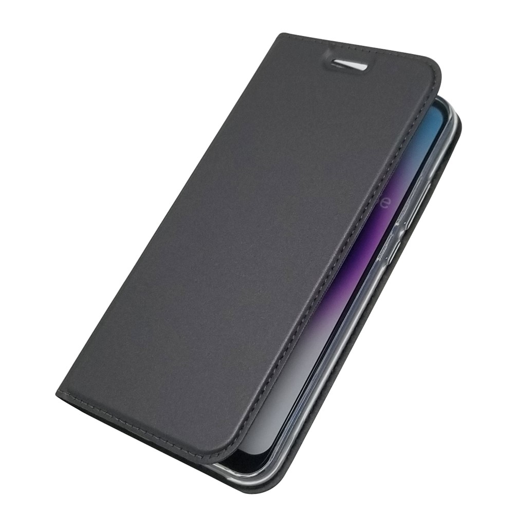 Caixa de Celular de Cartão de Couro Absorvida Automaticamente Para Huawei P20 Lite / Nova 3e - Preto