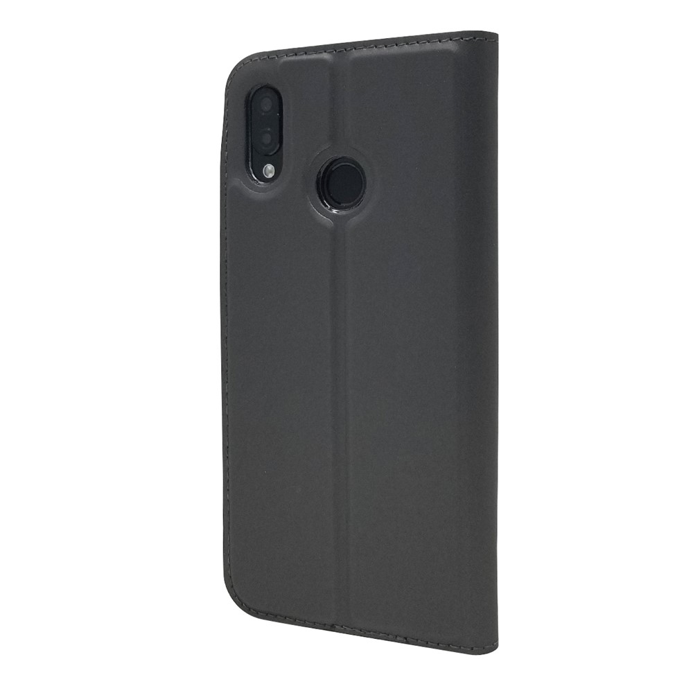 Caixa de Celular de Cartão de Couro Absorvida Automaticamente Para Huawei P20 Lite / Nova 3e - Preto