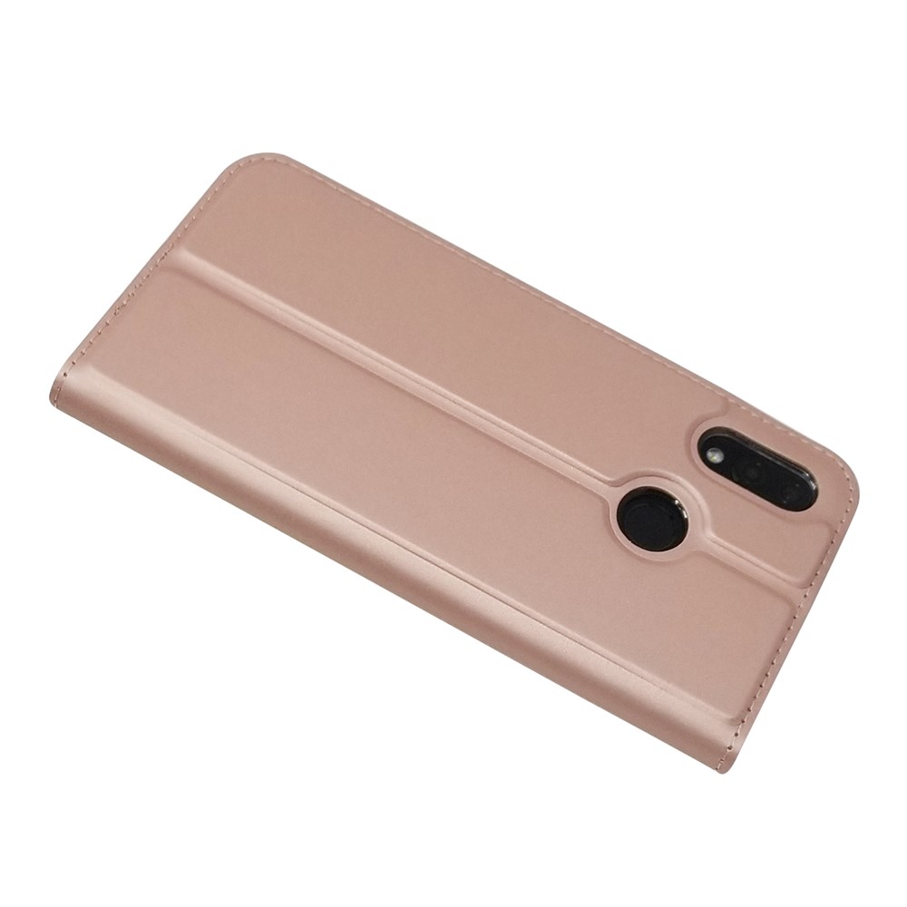 Support Mobile Auto-absorbé Porte-cartes En Cuir Pour Huawei P20 Lite / Nova 3e - Or Rose-4