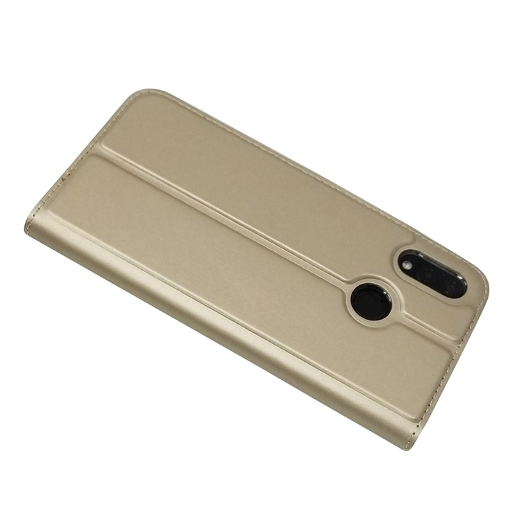 Auto-absorbed Stand Leather Card Holder Mobile Casing for Huawei P20 Lite / Nova 3e - Gold-4