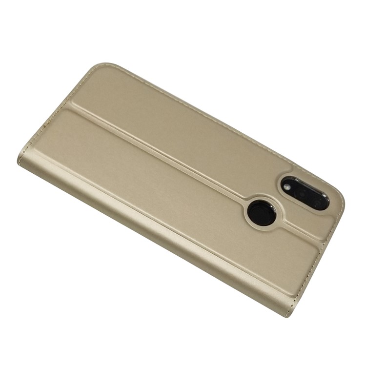 Caixa de Celular de Cartão de Couro Absorvida Automaticamente Para Huawei P20 Lite / Nova 3e - Ouro