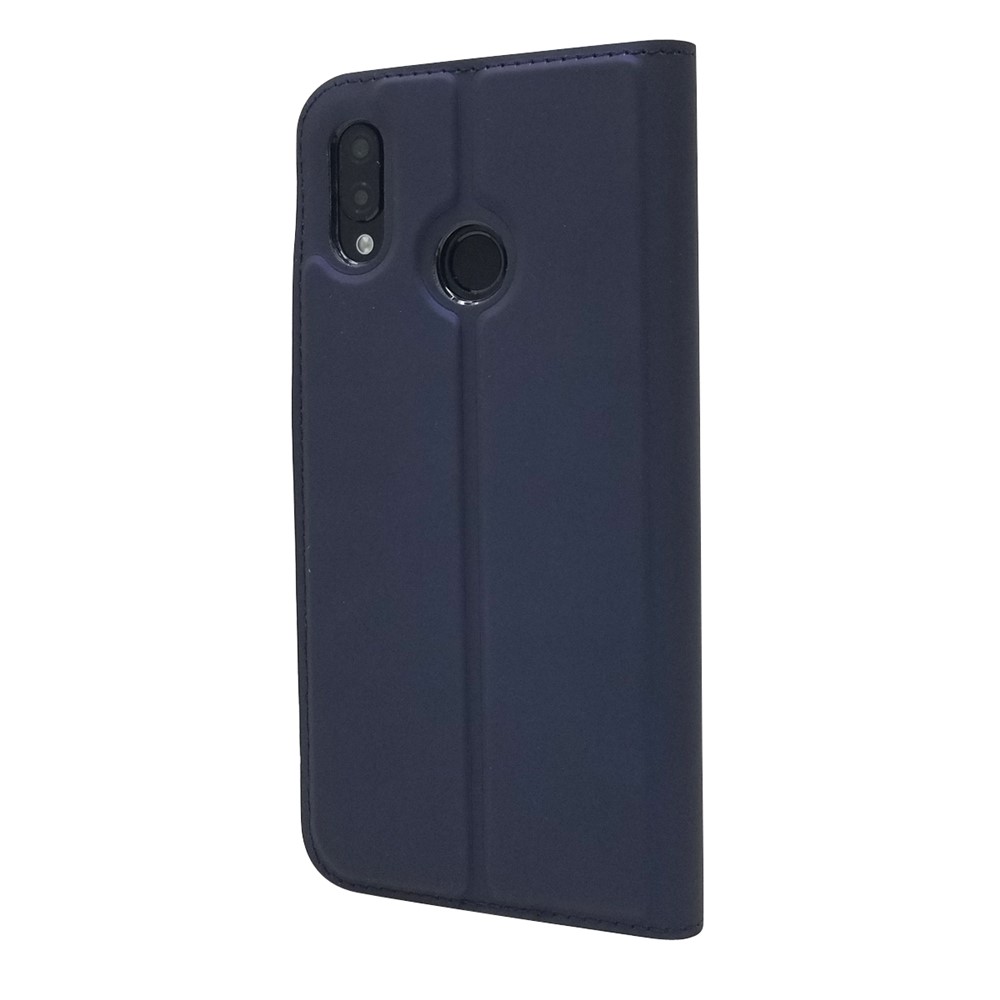 Auto-absorbed Stand Leather Card Holder Cellphone Case for Huawei P20 Lite / Nova 3e - Dark Blue-8