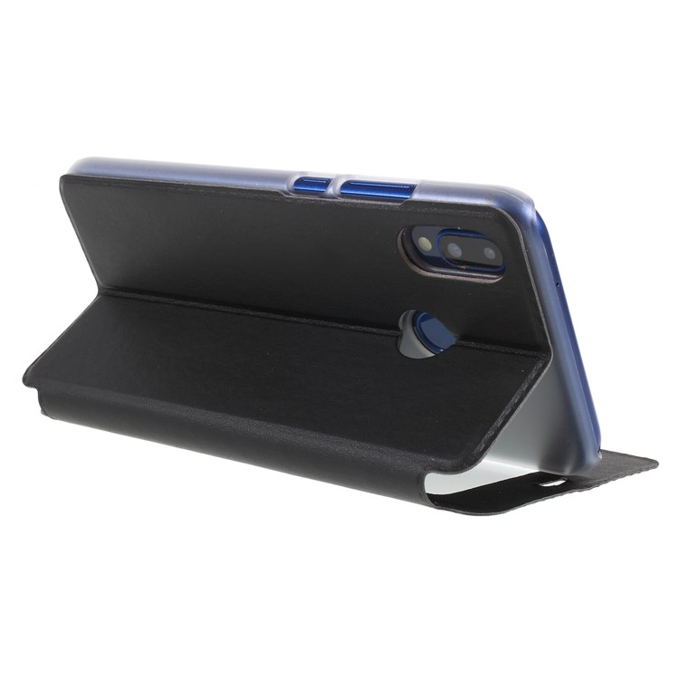 View Window Leather Stand Phone Case for Huawei P20 Lite / Nova 3e - Black-5