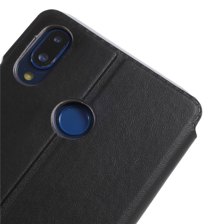 View Window Leather Stand Phone Case for Huawei P20 Lite / Nova 3e - Black-8