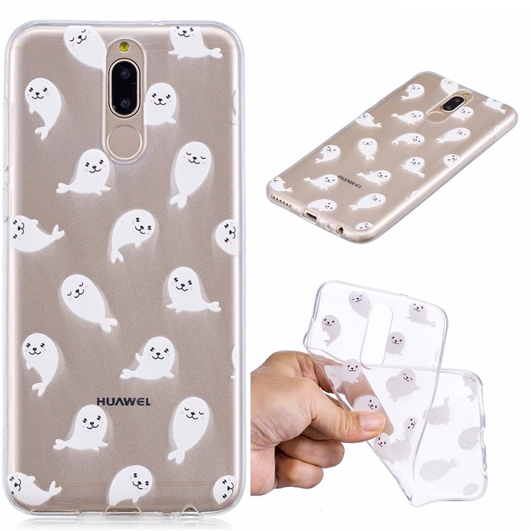 Pattern Printing IMD TPU Back Case for Huawei Mate 10 Lite / nova 2i / Maimang 6 / Honor 9i (India) - Sea Lion-1
