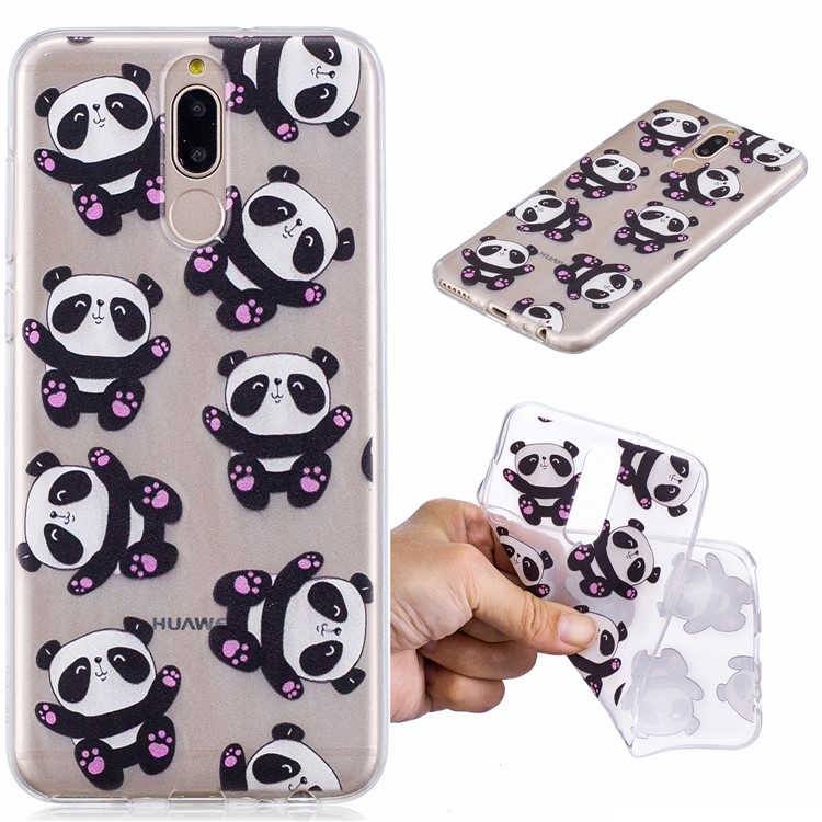 Pattern Printing IMD TPU Phone Cover for Huawei Mate 10 Lite / nova 2i / Maimang 6 / Honor 9i (India) - Cute Pandas-1
