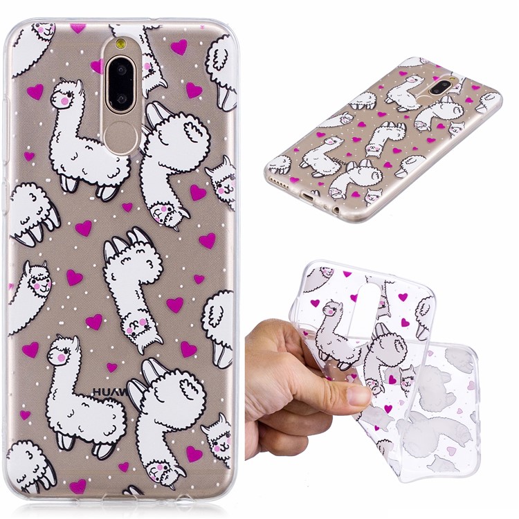 Pattern Printing IMD TPU Phone Shell for Huawei Mate 10 Lite / nova 2i / Maimang 6 / Honor 9i (India) - Alpacas-1