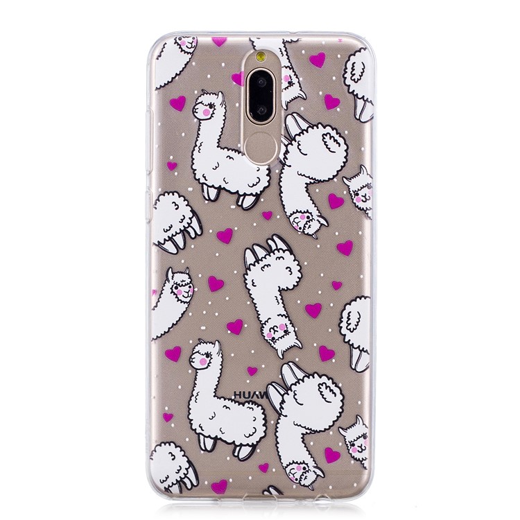 Pattern Printing IMD TPU Phone Shell for Huawei Mate 10 Lite / nova 2i / Maimang 6 / Honor 9i (India) - Alpacas-2