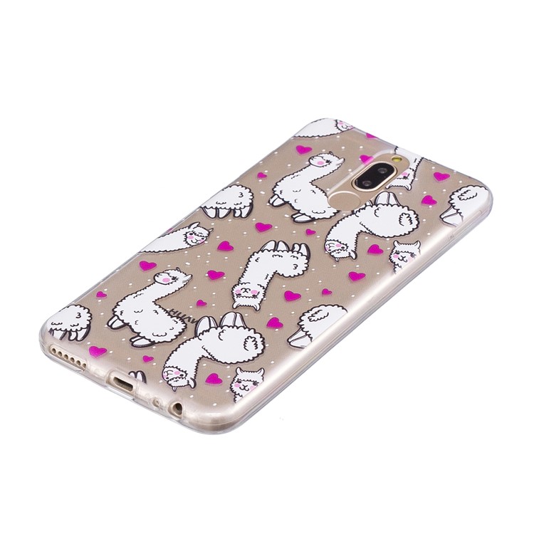 Pattern Printing IMD TPU Phone Shell for Huawei Mate 10 Lite / nova 2i / Maimang 6 / Honor 9i (India) - Alpacas-3
