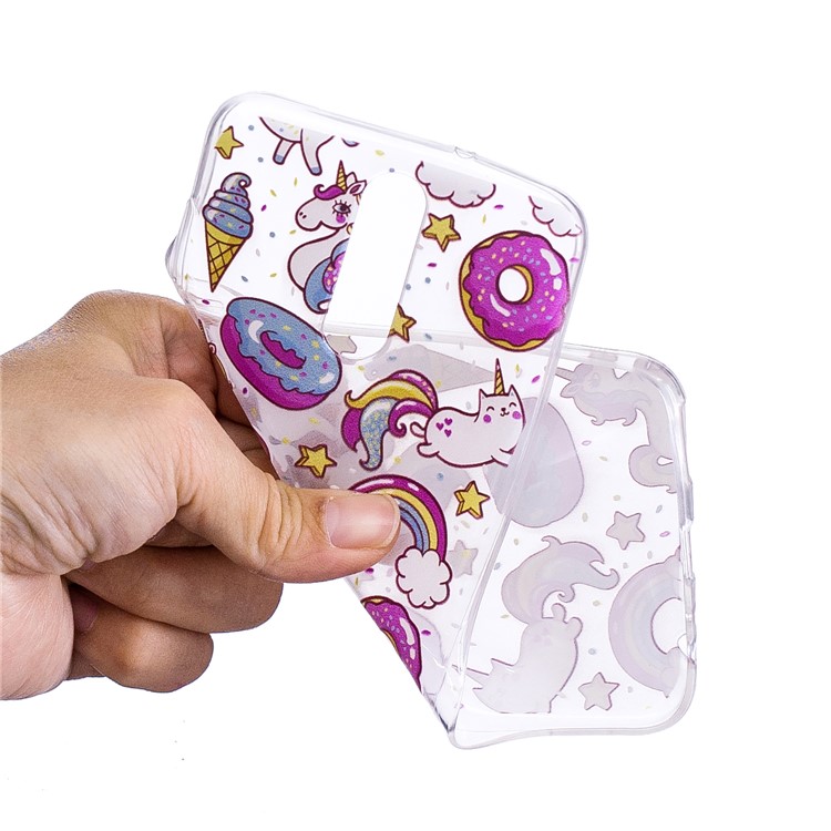 Pattern Printing IMD TPU Mobile Cover for Huawei Mate 10 Lite / nova 2i / Maimang 6 / Honor 9i (India) - Doughnuts and Unicorns-5