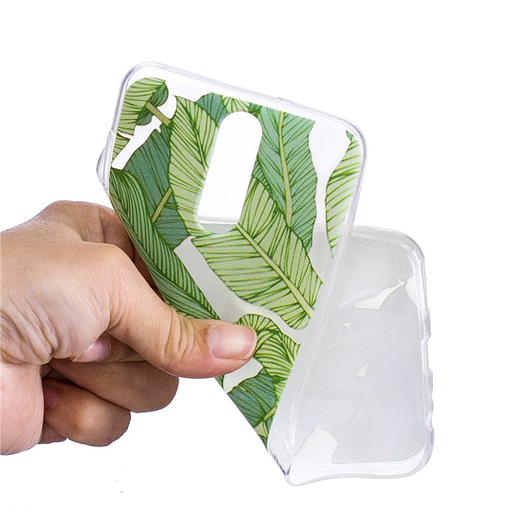 Pattern Printing IMD TPU Mobile Casing for Huawei Mate 10 Lite / nova 2i / Maimang 6 / Honor 9i (India) - Green Leaves-5