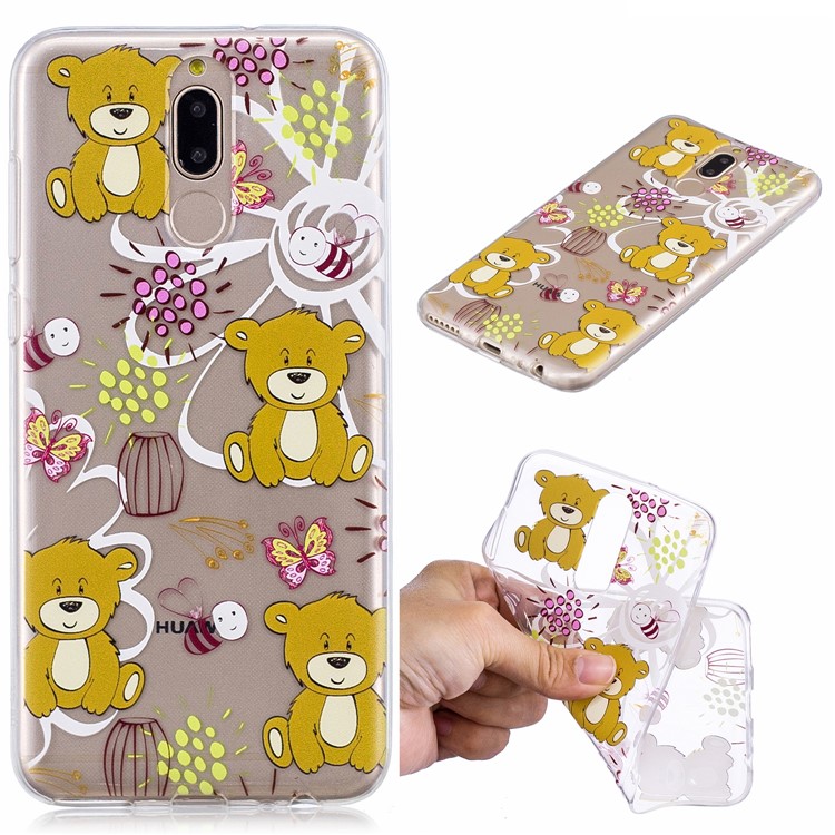 Pattern Printing IMD TPU Cover Case for Huawei Mate 10 Lite / nova 2i / Maimang 6 / Honor 9i (India) - Brown Bear-1