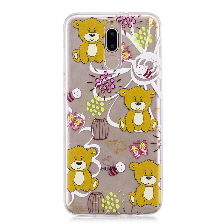 Pattern Printing IMD TPU Cover Case for Huawei Mate 10 Lite / nova 2i / Maimang 6 / Honor 9i (India) - Brown Bear-2