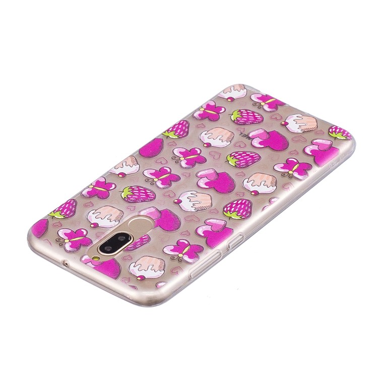 Pattern Printing IMD TPU Cover Shell for Huawei Mate 10 Lite / nova 2i / Maimang 6 / Honor 9i (India) - Cake and Strawberry-3
