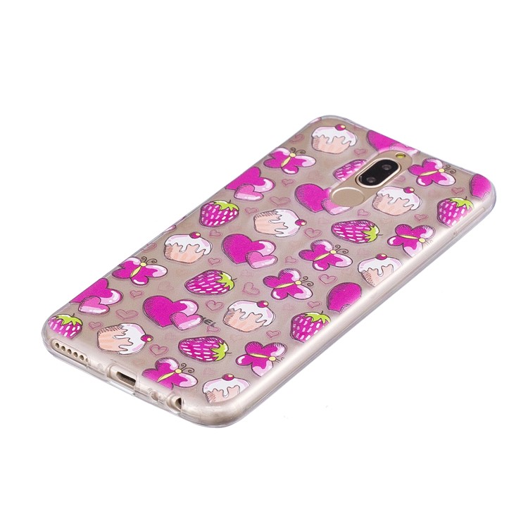 Pattern Printing IMD TPU Cover Shell for Huawei Mate 10 Lite / nova 2i / Maimang 6 / Honor 9i (India) - Cake and Strawberry-4