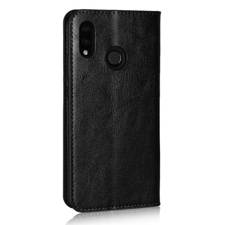 Crazy Horse Genuine Leather Wallet Case for Huawei P20 Lite / Nova 3e - Black-3