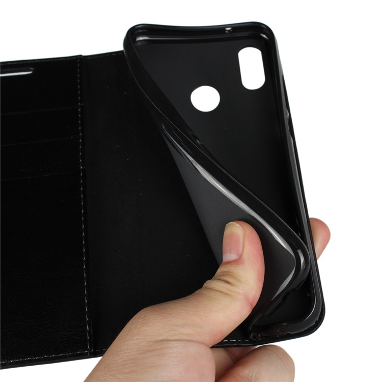 Crazy Horse Genuine Leather Wallet Case for Huawei P20 Lite / Nova 3e - Black-6