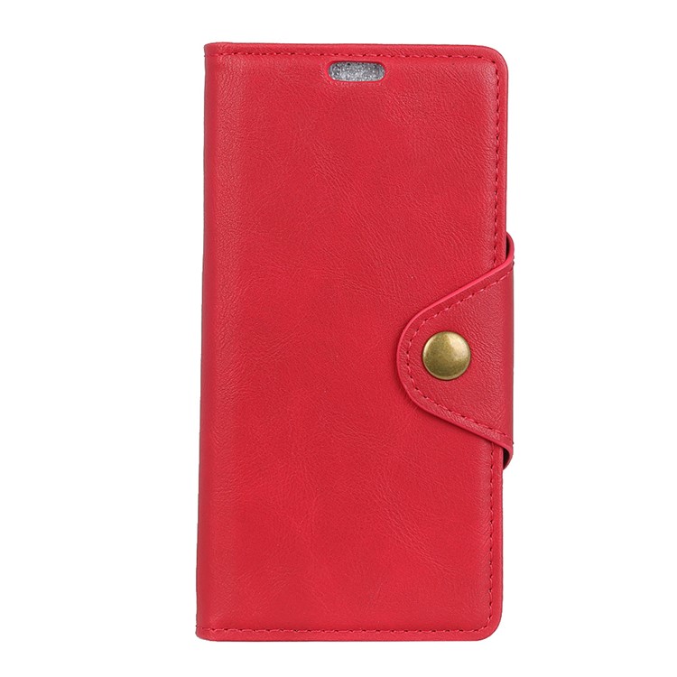 PU Leather Wallet Stand Mobile Cover for Huawei Y9 (2018)/Enjoy 8 Plus - Red-2