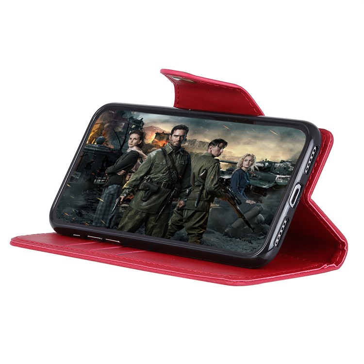 PU Leather Wallet Stand Mobile Cover for Huawei Y9 (2018)/Enjoy 8 Plus - Red-5