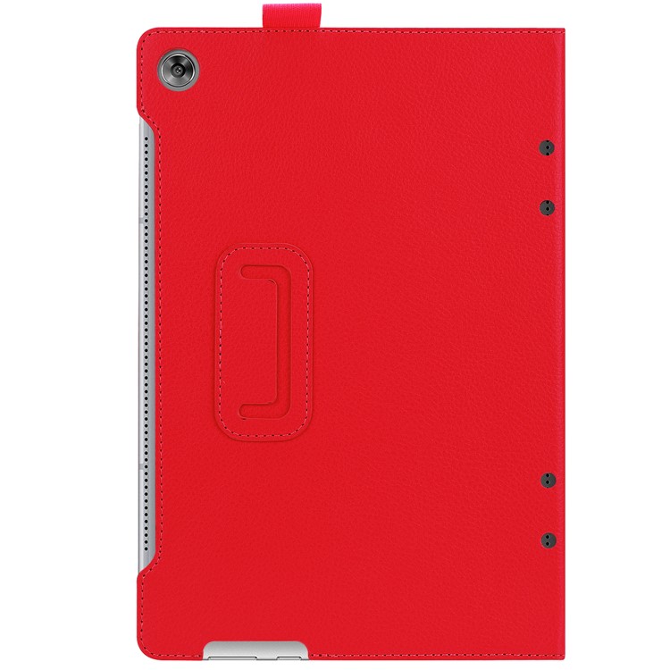 Lederbezug Aus Leder Mit Standfuß Für Huawei Mediapad M5 10 / M5 10 (pro) - Rot-2