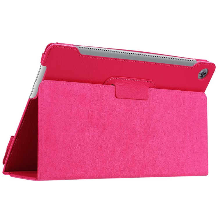 Litchi Skin Leather Shell Case with Stand for Huawei MediaPad M5 10 / M5 10 (Pro) - Rose-6