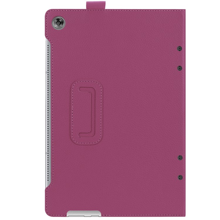 Litchi Skin Leather Shell Cover Case with Stand for Huawei MediaPad M5 10 / M5 10 (Pro) - Purple-2