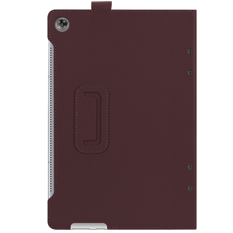 Litchi Skin Stand Leather Protective Case for Huawei MediaPad M5 10 / M5 10 (Pro) - Brown-2