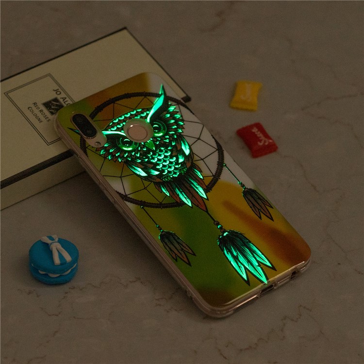 Luminous Phone Case IMD Pattern TPU Shell Cover for Huawei P20 Lite / Nova 3e - Dream Catcher-2