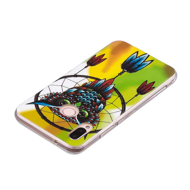 Luminous Phone Case IMD Pattern TPU Shell Cover for Huawei P20 Lite / Nova 3e - Dream Catcher-4