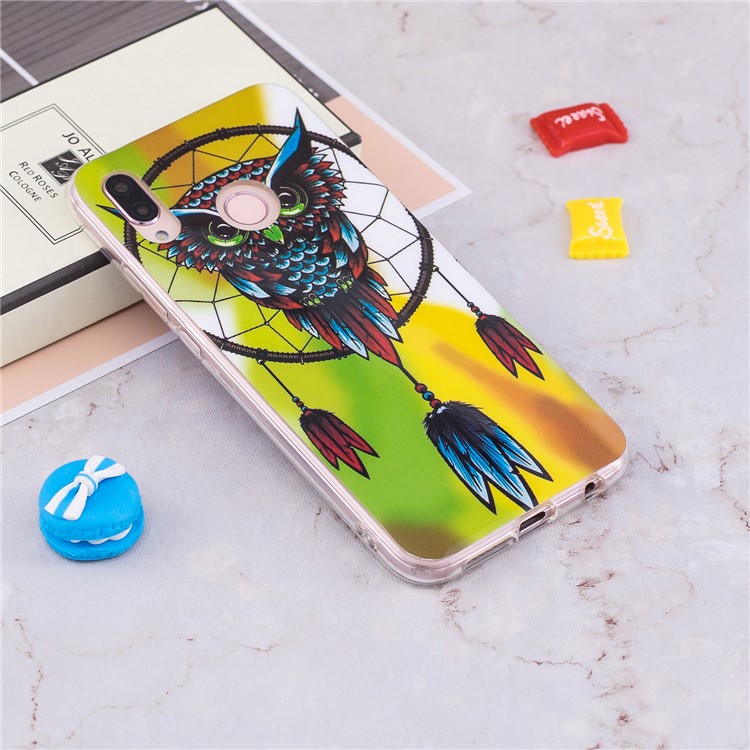 Luminous Phone Case IMD Pattern TPU Shell Cover for Huawei P20 Lite / Nova 3e - Dream Catcher-5