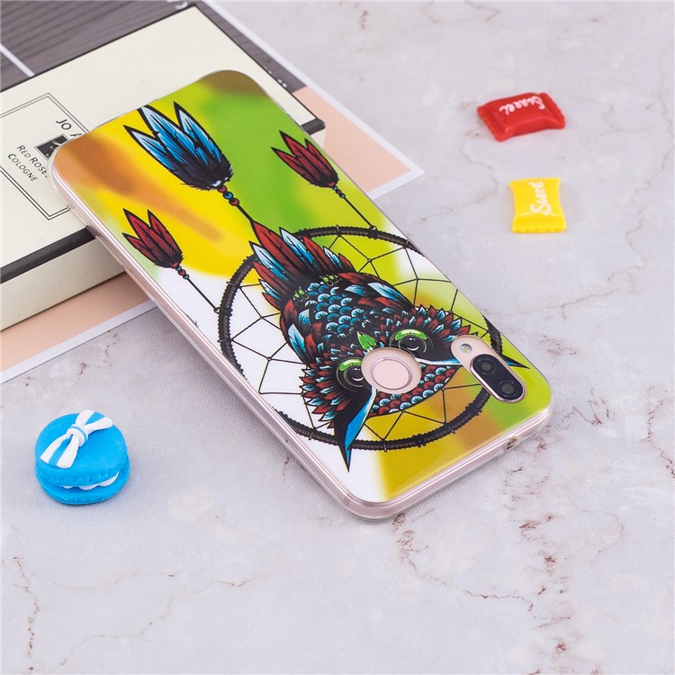 Luminous Phone Case IMD Pattern TPU Shell Cover for Huawei P20 Lite / Nova 3e - Dream Catcher-6