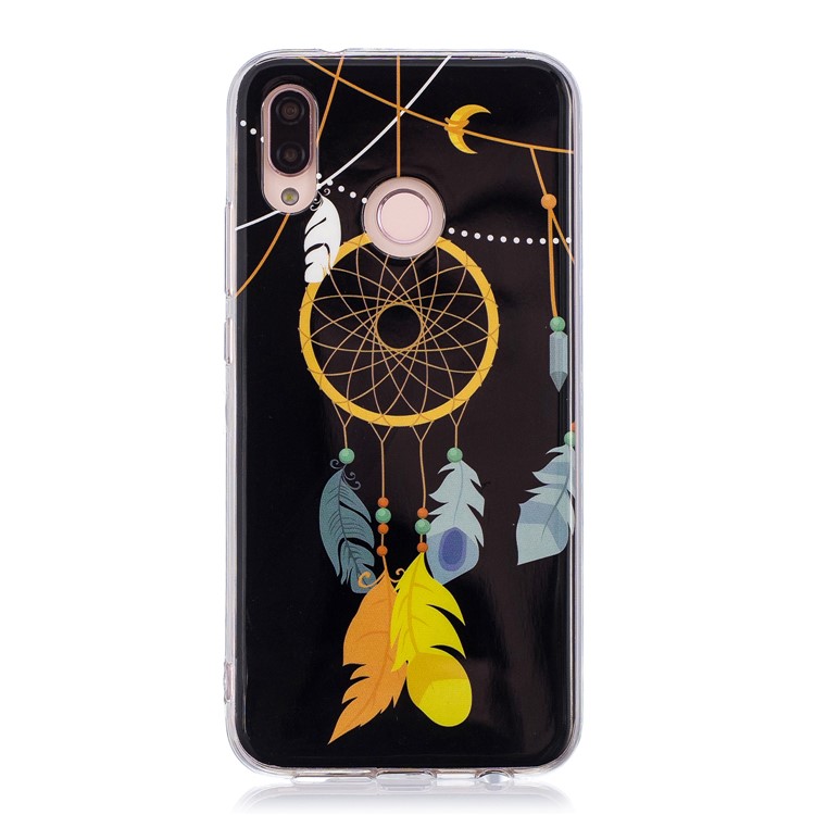 Luminous Phone Case IMD Pattern TPU Shell for Huawei P20 Lite / Nova 3e - Feather Dreamcatcher-1